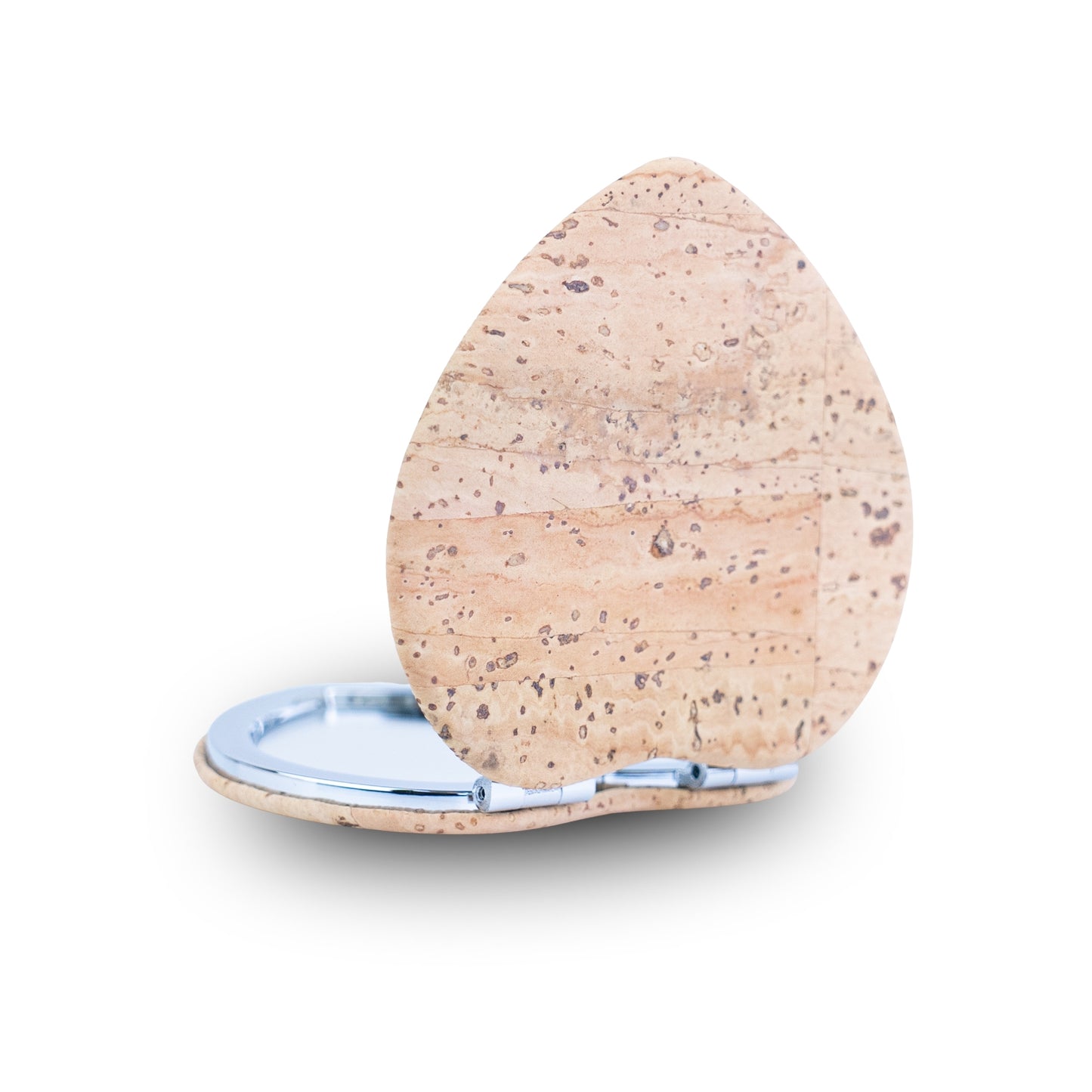 Heart-Shaped Cork Compact Mirror – Double-Sided (12-Pack) L-1210-12