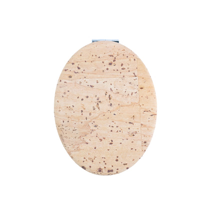 Slim Oval Cork Compact Mirror – Double-Sided (12-Pack) L-1211-12