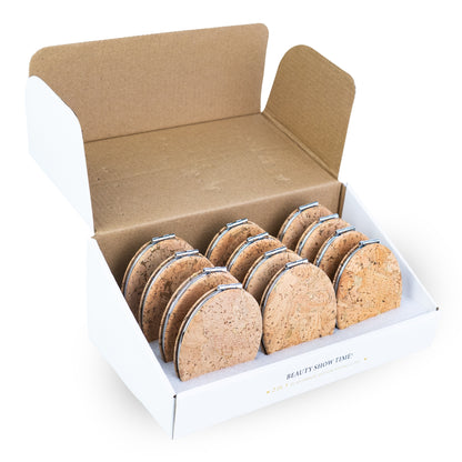 Slim Oval Cork Compact Mirror – Double-Sided (12-Pack) L-1211-12