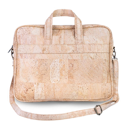 Cork Laptop Bag with Shoulder Strap - Vegan Leather Briefcase BAGP-262A