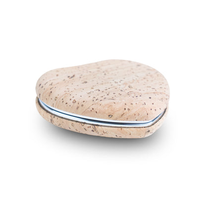 Thick Heart-Shaped Cork Compact Mirror – Double-Sided (12-Pack)L-1212-12
