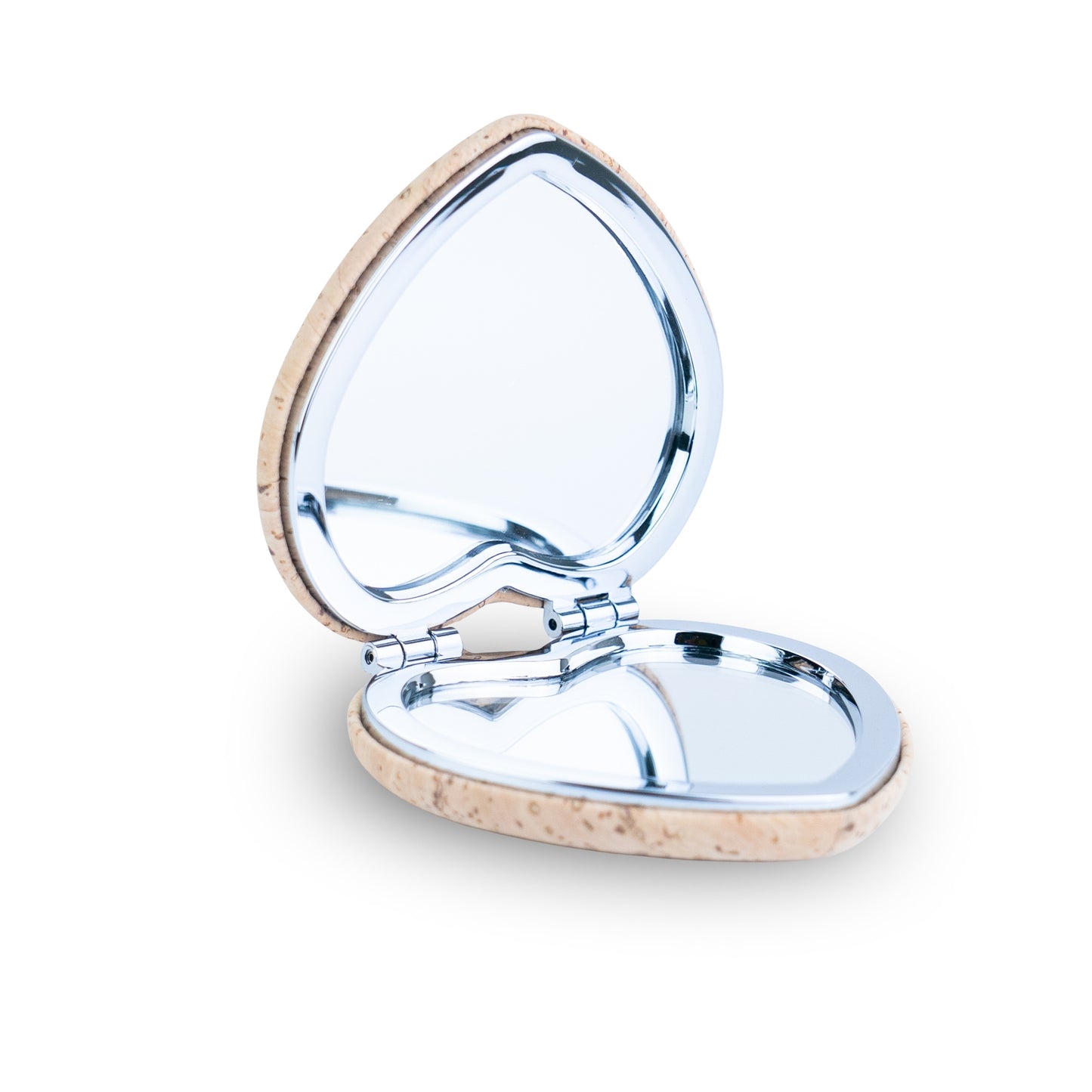 Thick Heart-Shaped Cork Compact Mirror – Double-Sided (12-Pack)L-1212-12