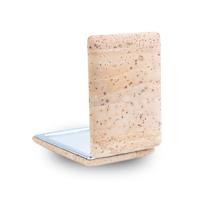 Thick Rectangular Cork Compact Mirror – Double-Sided (12-Pack) L-1213-12