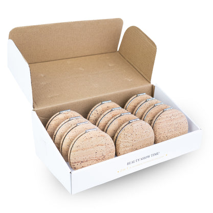 Thick Round Cork Compact Mirror – Double-Sided (12-Pack) L-1214-12