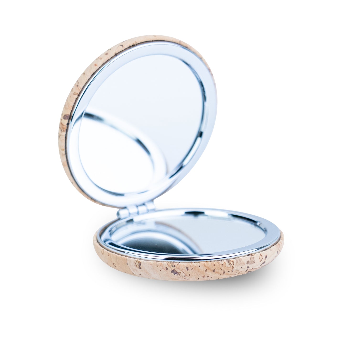 Thick Round Cork Compact Mirror – Double-Sided (12-Pack) L-1214-12