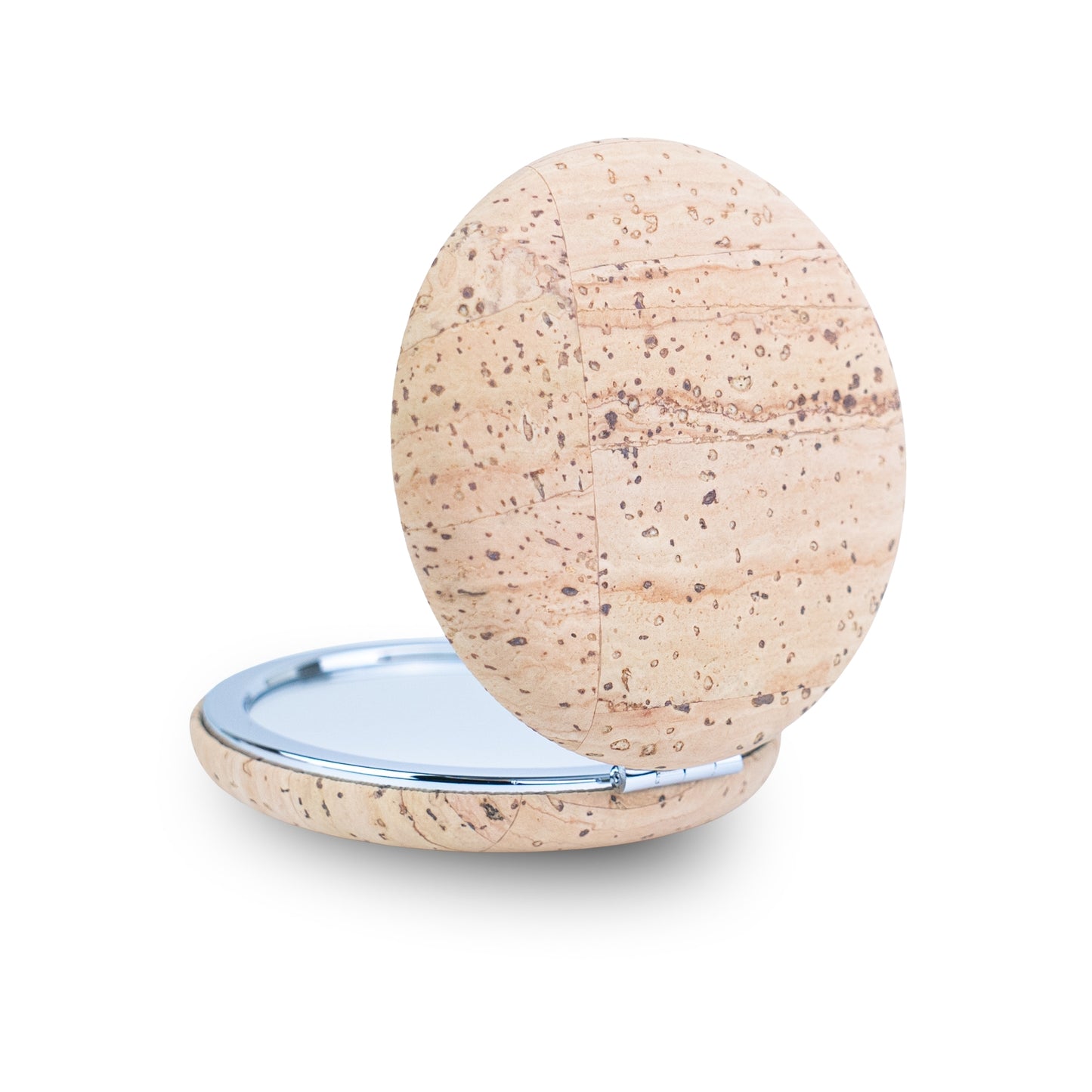 Thick Round Cork Compact Mirror – Double-Sided (12-Pack) L-1214-12