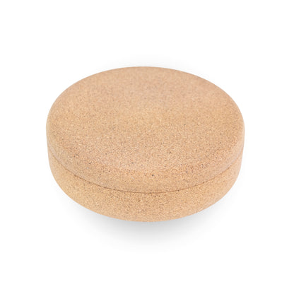 Round Cork Jewelry Storage Box with Lid L-1205