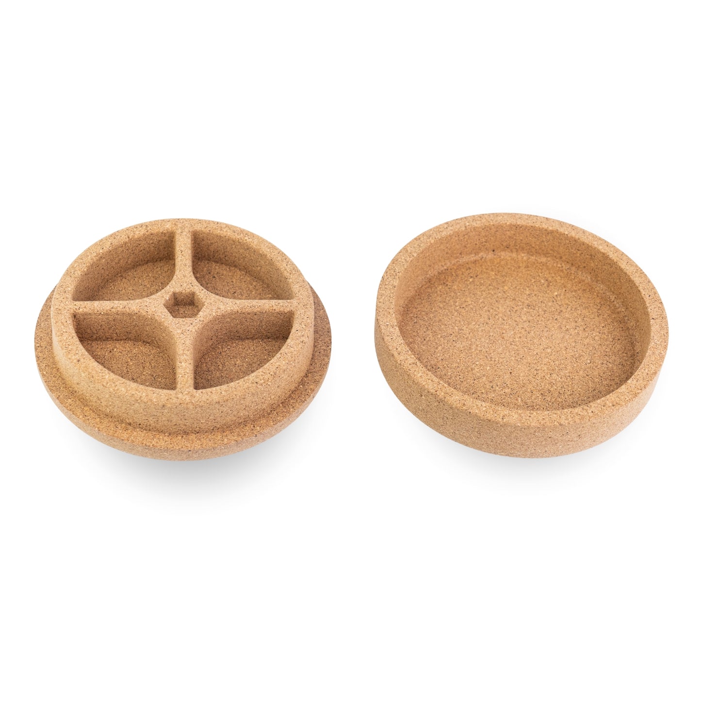 Round Cork Jewelry Storage Box with Lid L-1205