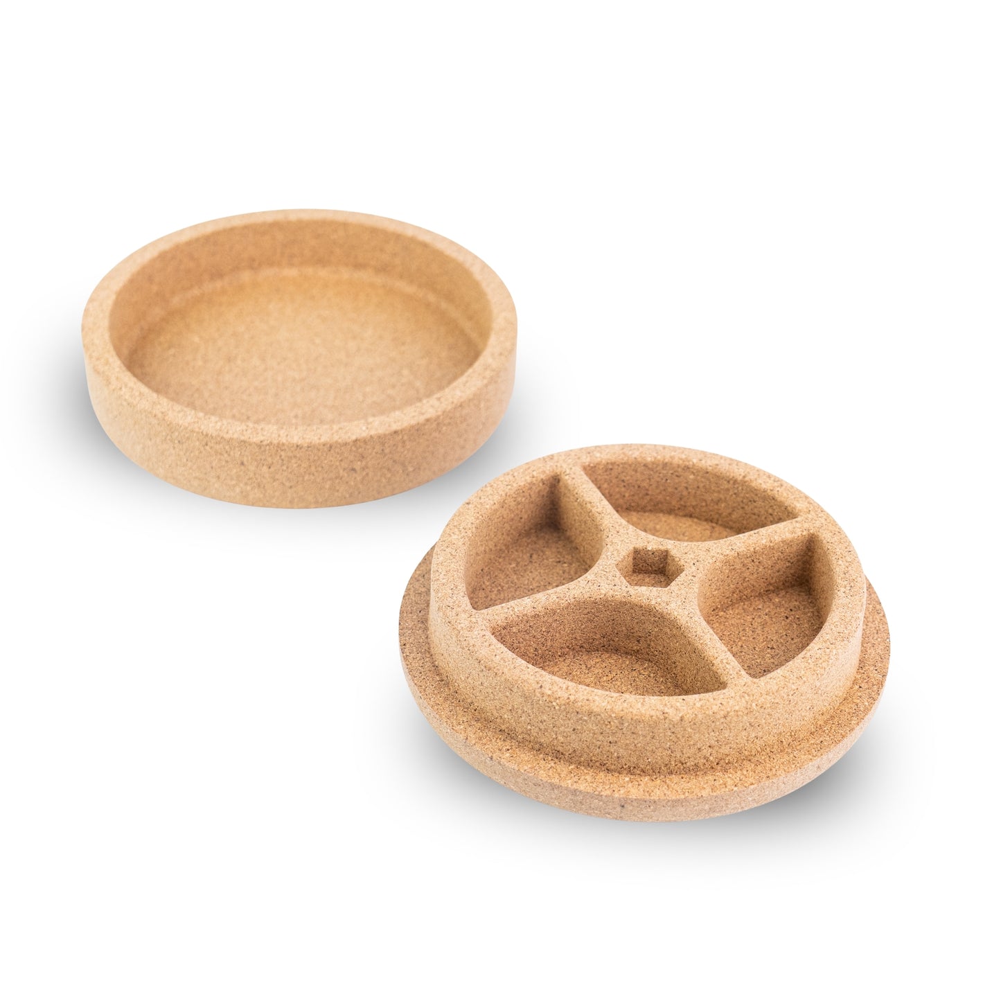 Round Cork Jewelry Storage Box with Lid L-1205