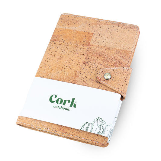 Natural Cork Organizer Notebook with Ring Binder & Card Slots – Vegan Journal L-1201