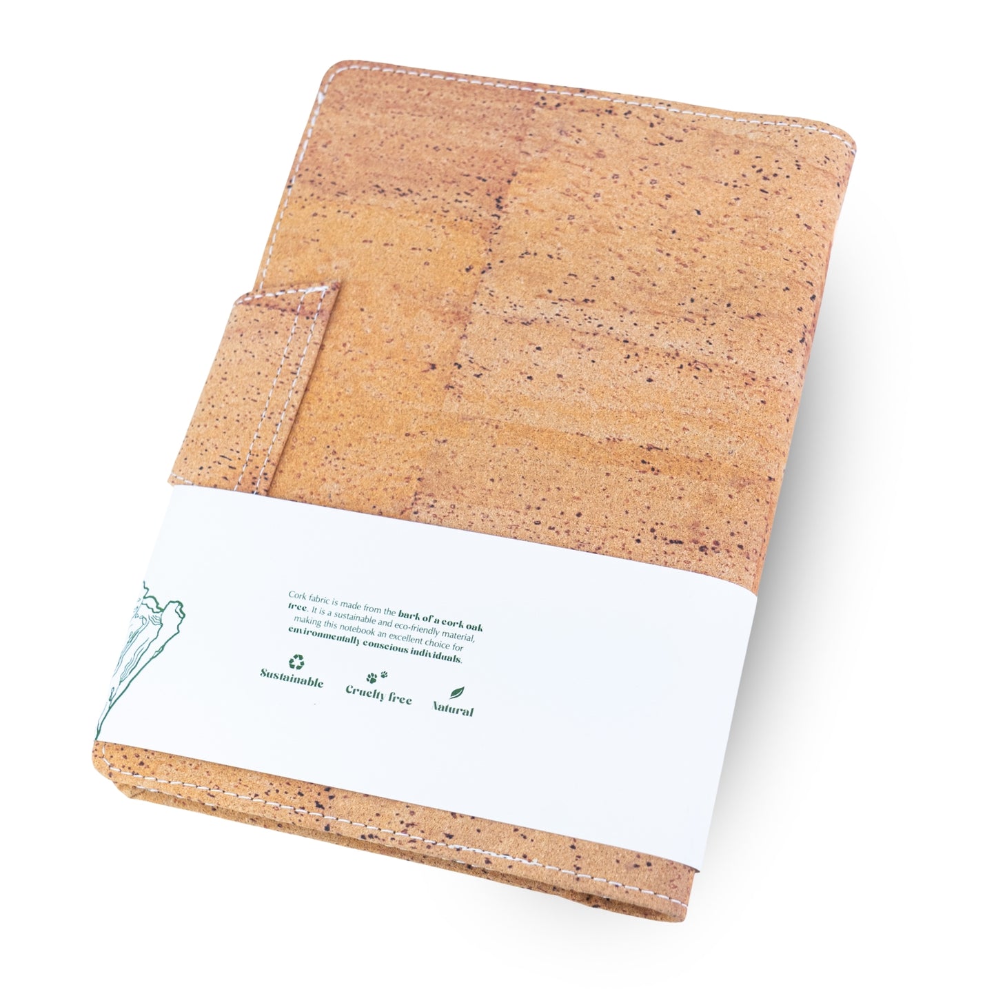Natural Cork Organizer Notebook with Ring Binder & Card Slots – Vegan Journal L-1201