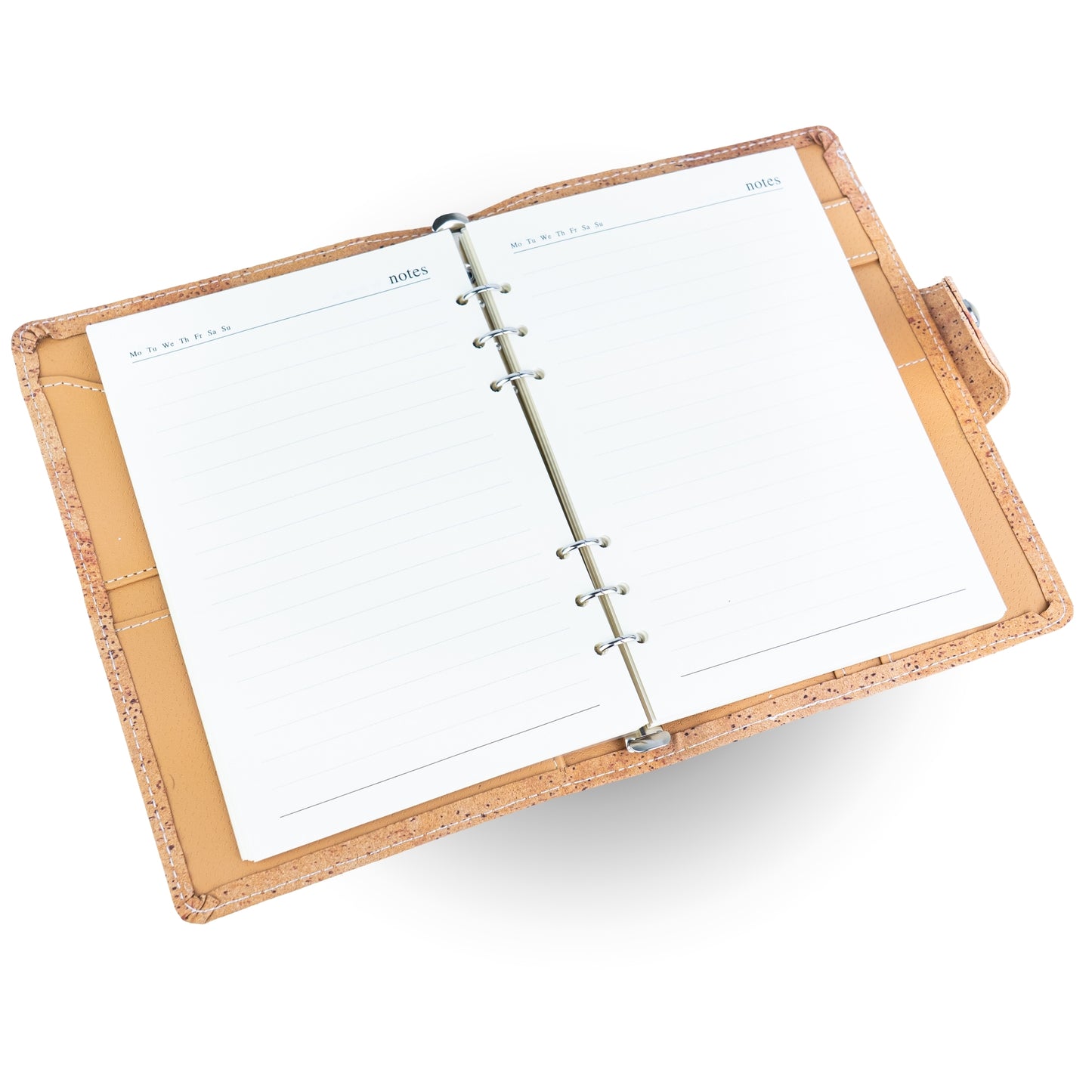 Natural Cork Organizer Notebook with Ring Binder & Card Slots – Vegan Journal L-1201