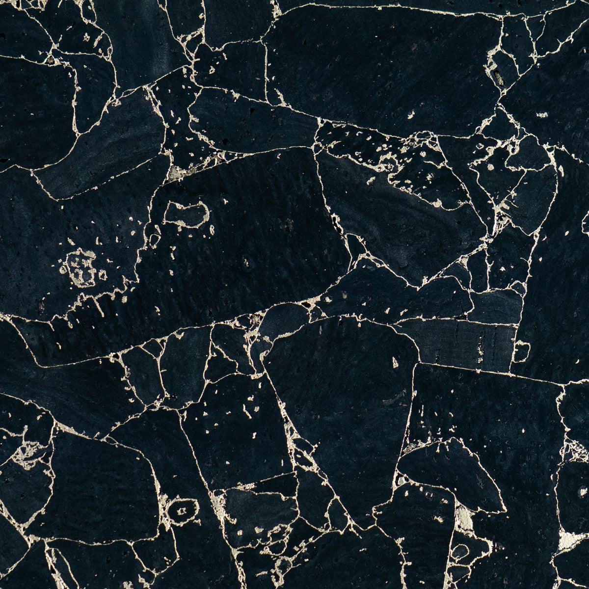 Black Natural Cork Fabric with golden Crackle Accents – 2026NEW GENERATION BACKING COF-804
