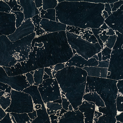 Black Natural Cork Fabric with golden Crackle Accents – 2026NEW GENERATION BACKING COF-804
