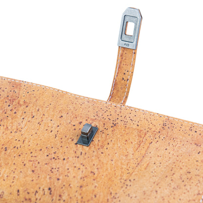 Natural Cork Travel Notebook with Metal Lock – Vegan Journal OrganizerL-1203
