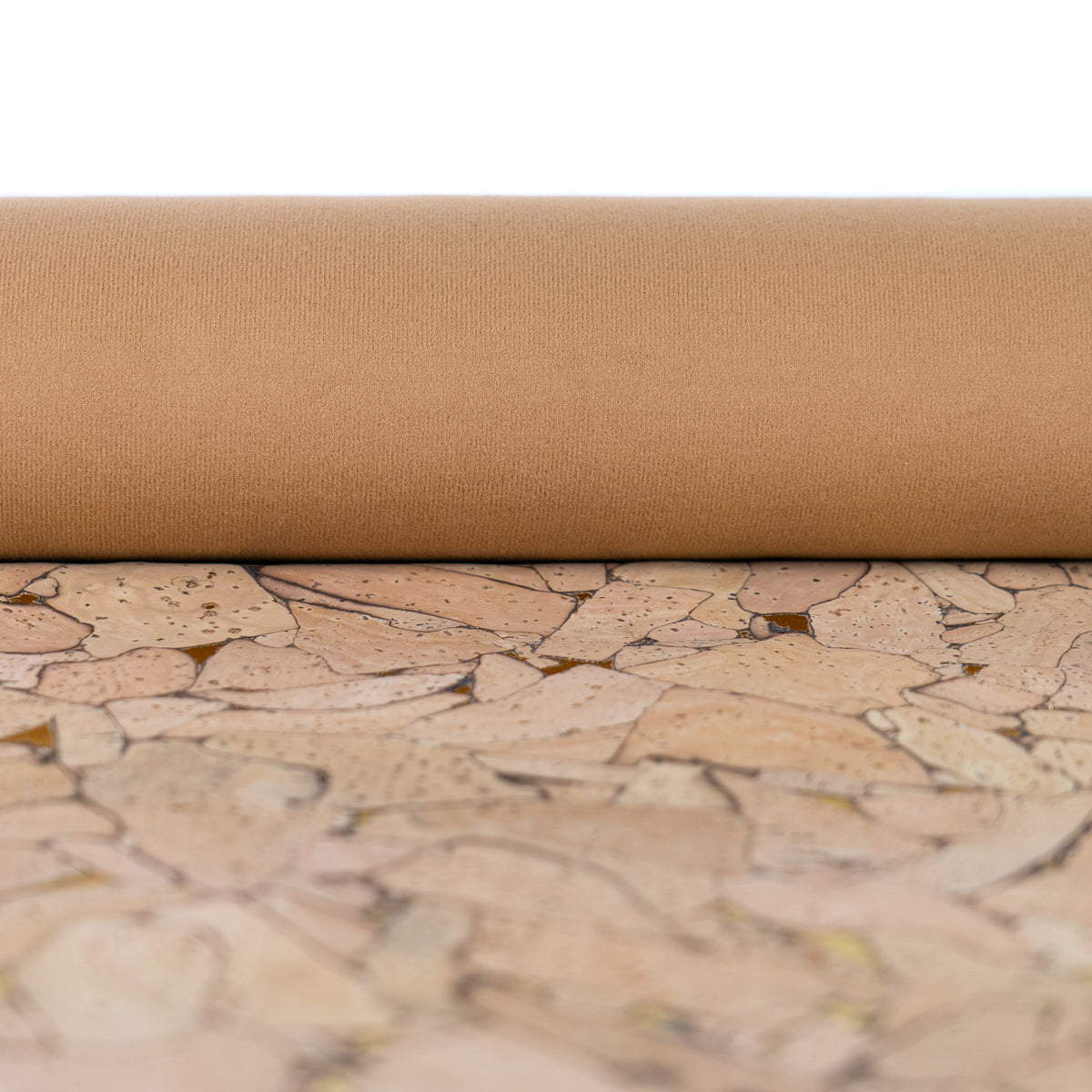 Rustic Natural Cork Fabric with Gold Accents – 2026NEW GENERATION BACKING COF-803