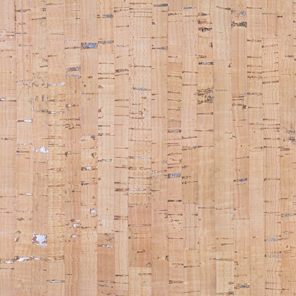 Rustic Natural Cork Fabric with Silver Accents 2026NEW GENERATION BACKING COF-802