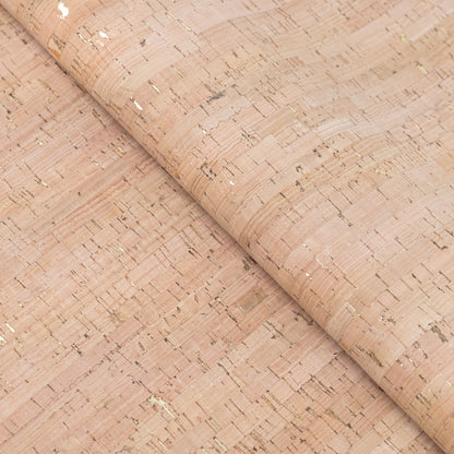 Rustic Natural Cork Fabric with Gold Accents – 2026NEW GENERATIONB ACKING COF-801