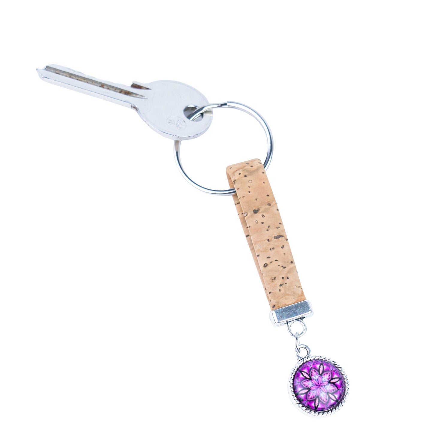Natural cork Portuguese handmade keychain I-005-MIX-10