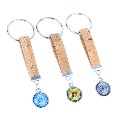 Natural cork Portuguese handmade keychain I-005-MIX-10