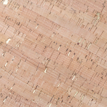 Rustic Natural Cork Fabric with Gold Accents – 2026NEW GENERATIONB ACKING COF-801
