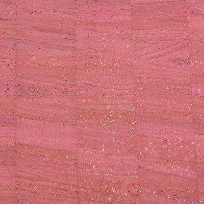 Dusty Rose Natural Cork Fabric with Gold Accents – 2026NEW GENERATION BACKING COF-818