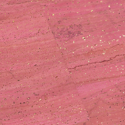 Dusty Rose Natural Cork Fabric with Gold Accents – 2026NEW GENERATION BACKING COF-818