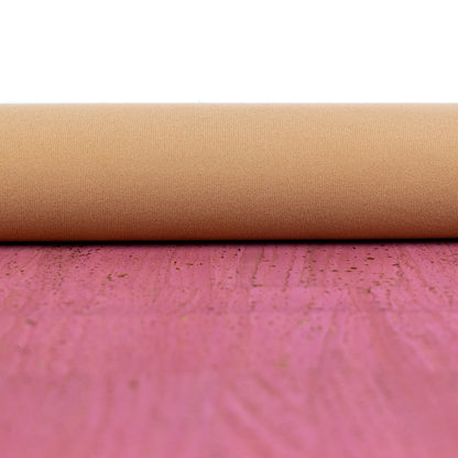 Dusty Rose Natural Cork Fabric with Gold Accents – 2026NEW GENERATION BACKING COF-818
