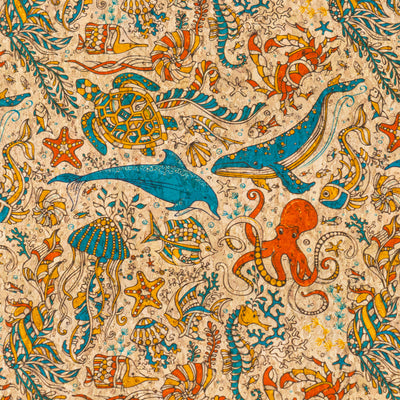 Under the Sea Cork Fabric COF-640