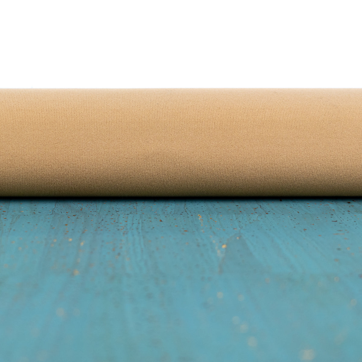 Teal Blue Natural Cork Fabric – 2026NEW GENERATION BACKING COF-814