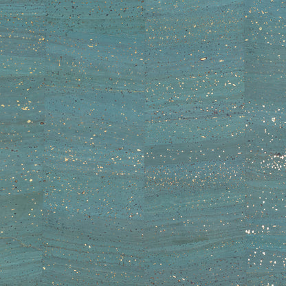 Teal Blue Natural Cork Fabric – 2026NEW GENERATION BACKING COF-814