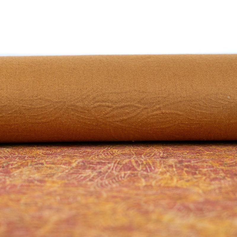 Embossed Leaf Pattern Cork Fabric with Cotton Backing COF-641