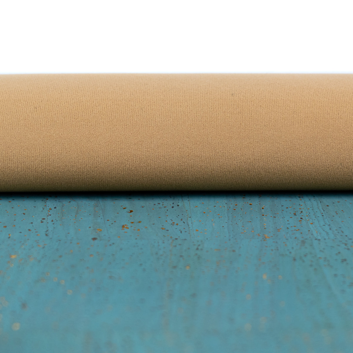 Teal Blue Natural Cork Fabric – 2026NEW GENERATION BACKING COF-814