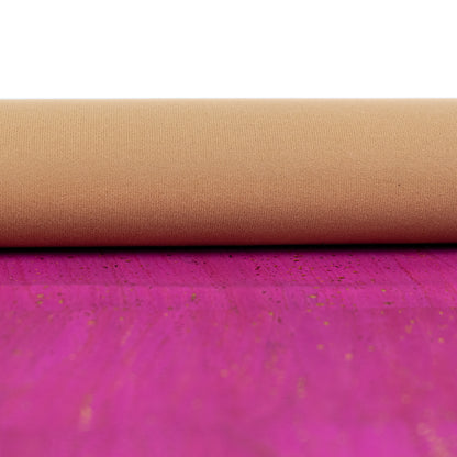Fuchsia Natural Cork Fabric with Gold Accents – 2026NEW GENERATION BACKING COF-816