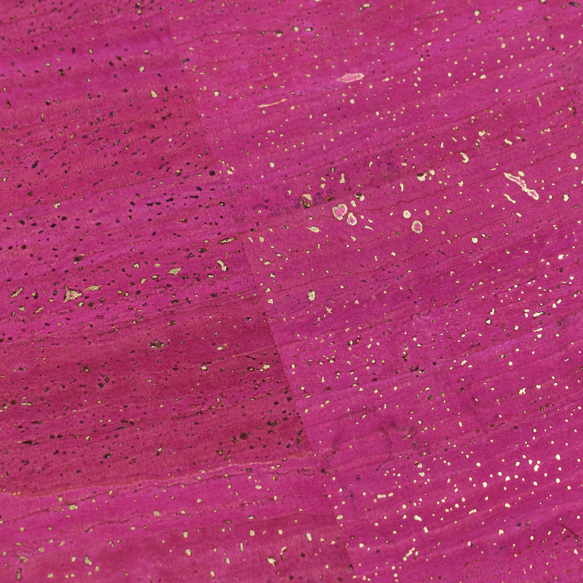 Fuchsia Natural Cork Fabric with Gold Accents – 2026NEW GENERATION BACKING COF-816