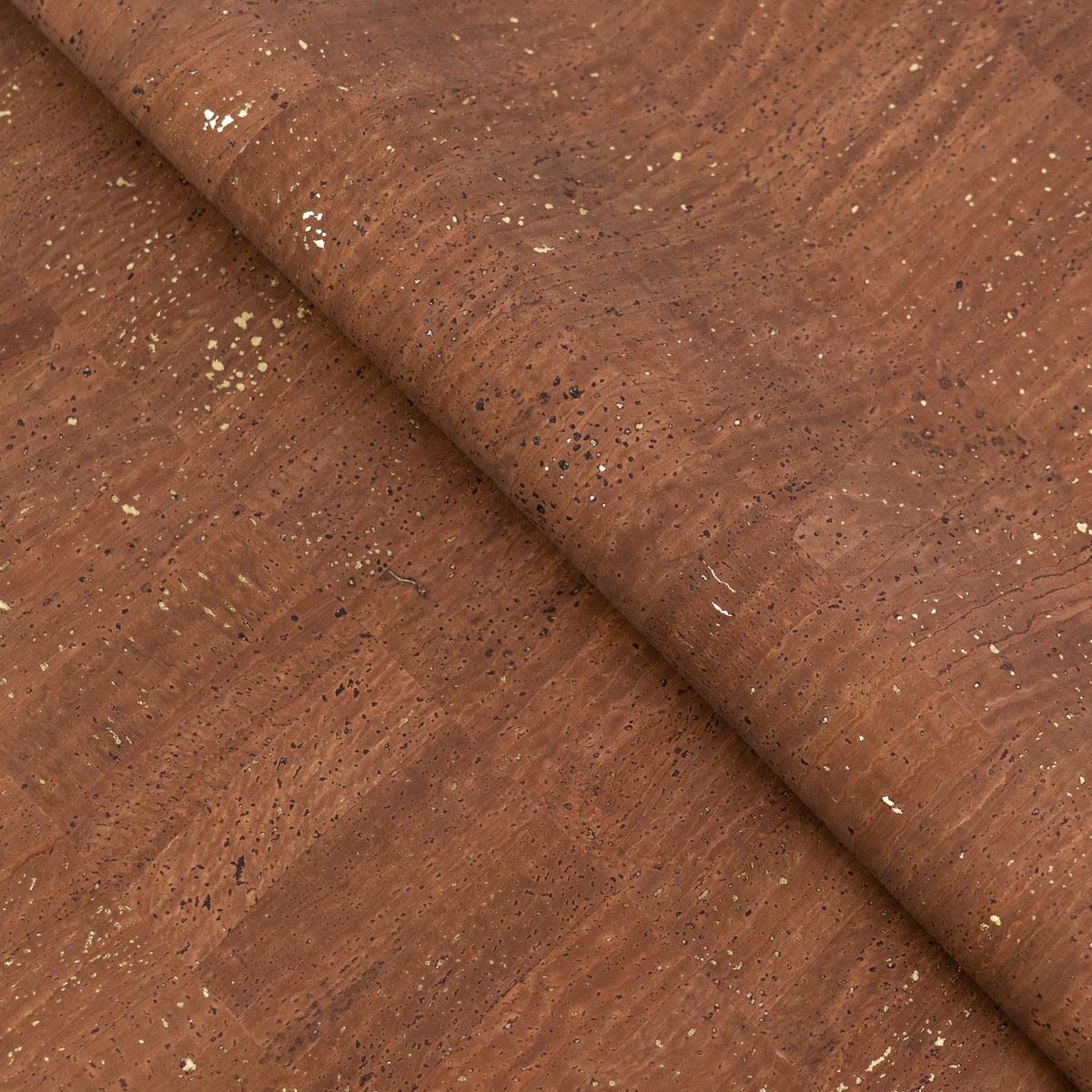 Brown Natural Cork Fabric with Gold Accents – 2026NEW GENERATION BACKING COF-820