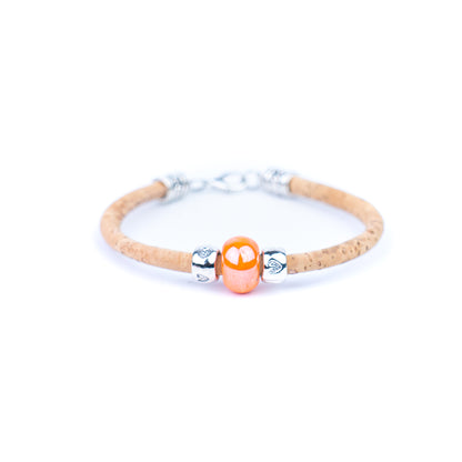10 units Natural With Colored ceramic beads handmade Women Bracelet BR-009-MIX-10