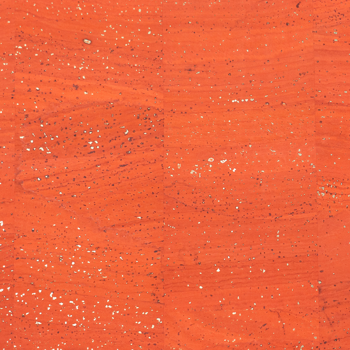 Coral Orange Natural Cork Fabric with Gold Accents – 2026NEW GENERATION BACKING COF-822