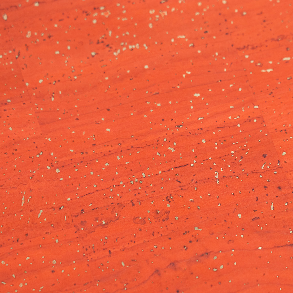 Coral Orange Natural Cork Fabric with Gold Accents – 2026NEW GENERATION BACKING COF-822