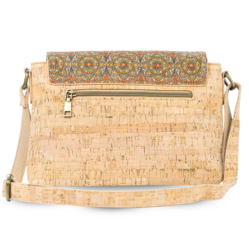 Mandala Pattern Cork Crossbody Bag BAGD-606