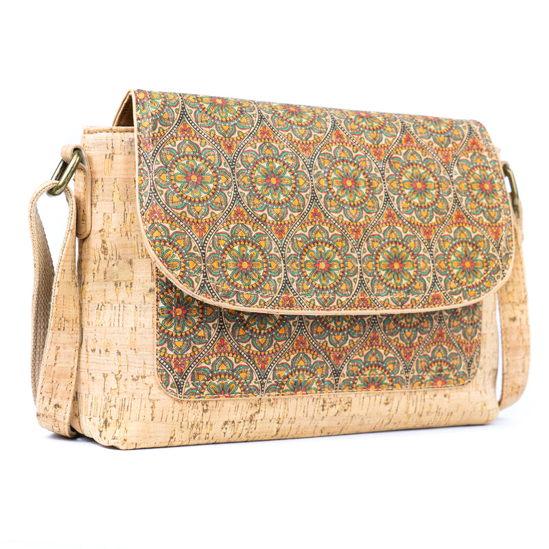 Mandala Pattern Cork Crossbody Bag BAGD-606