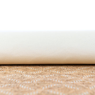 Natural Cork Fabric with White Geometric Cut-Out Pattern COF-663