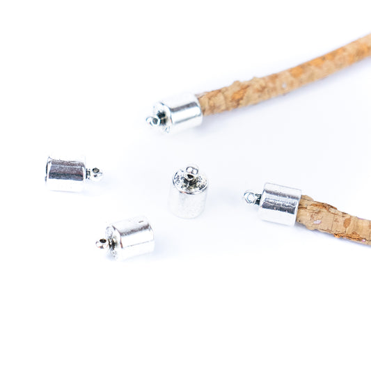 10Pcs for about 6MM round leather ends clasp, antique silver, jewelry supplies jewelry finding D-6-282