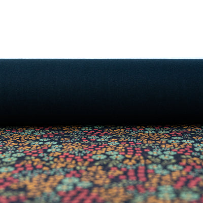 Dark Floral Cork Fabric COF-662