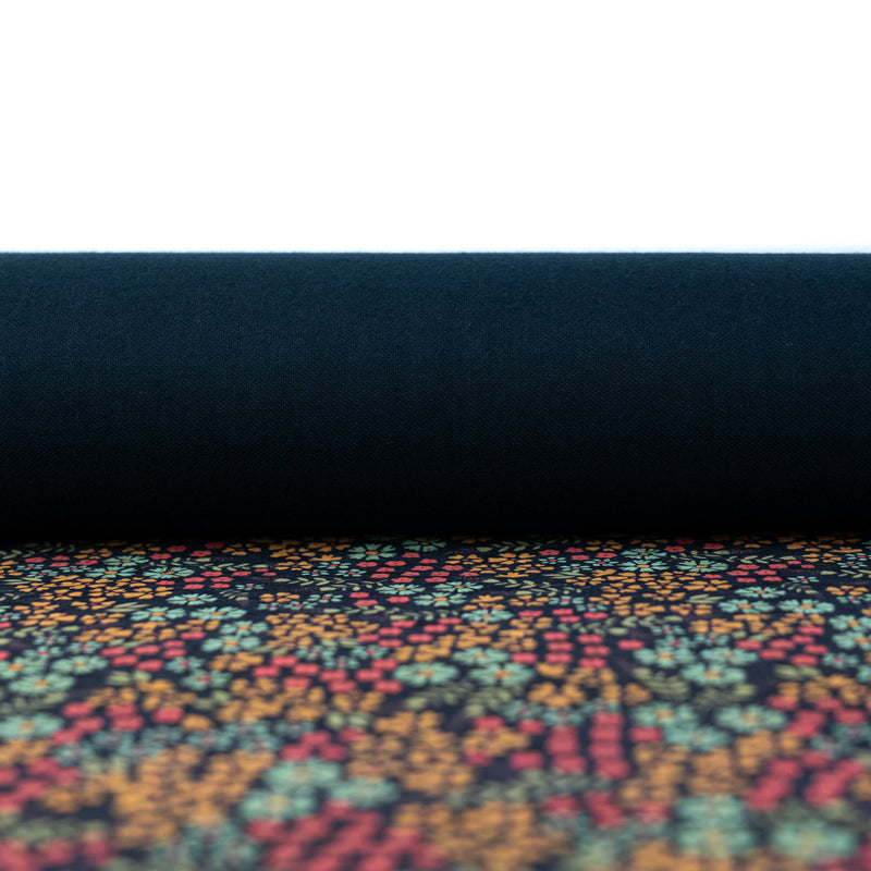 Dark Floral Cork Fabric COF-662