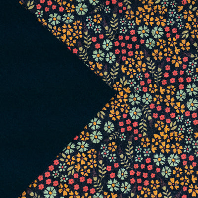 Dark Floral Cork Fabric COF-662