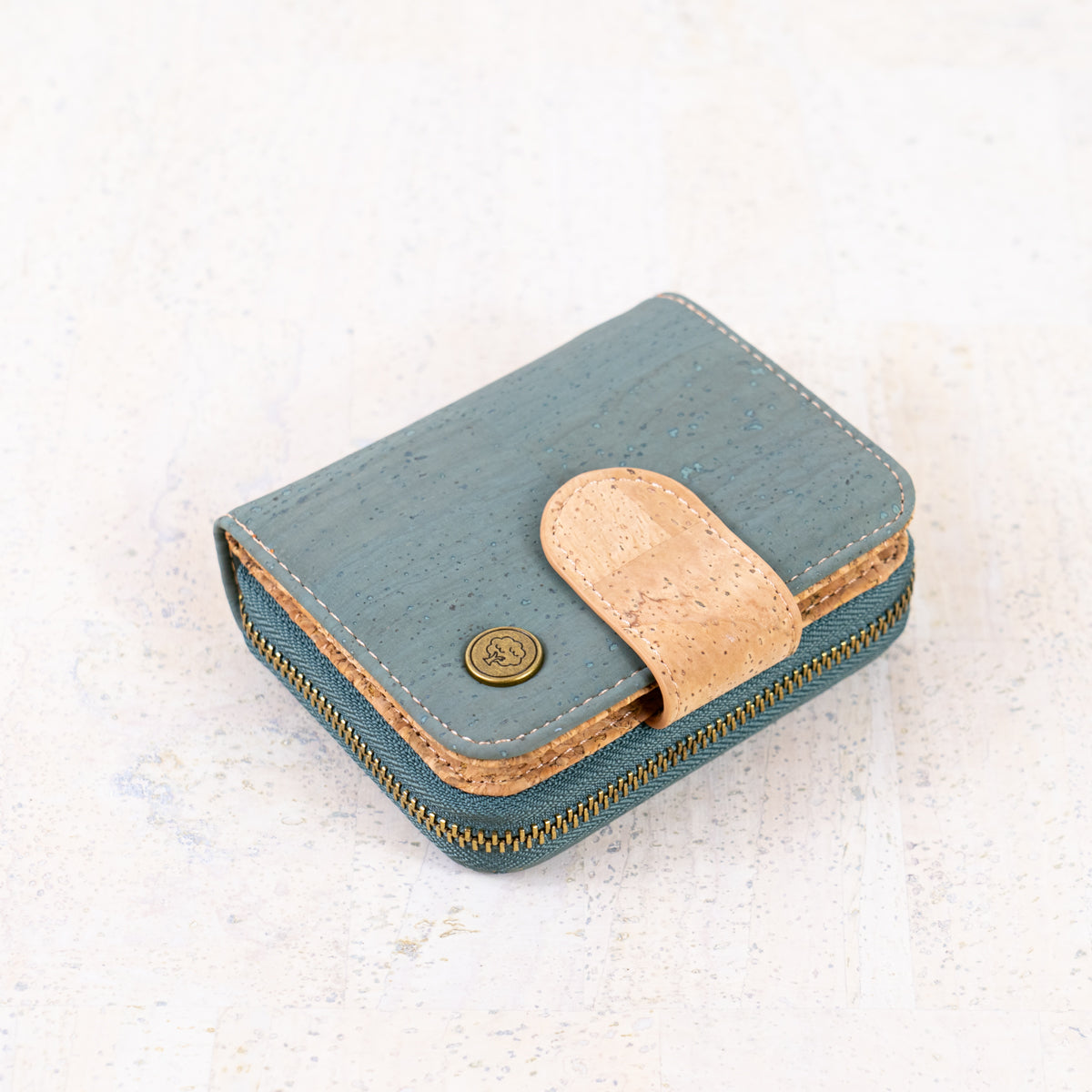 Stylish Solid-Color Cork Women's Short Wallet BAG-2353