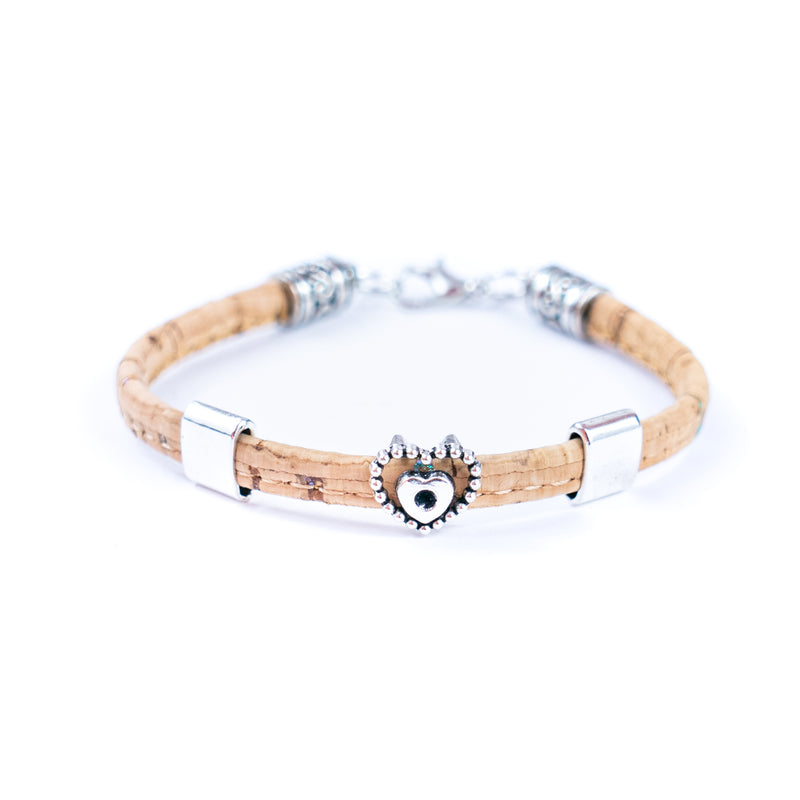 5mm flat Colored cork line and alloy hardware handmade women&