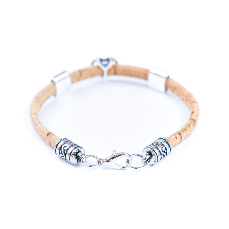 5mm flat Colored cork line and alloy hardware handmade women&