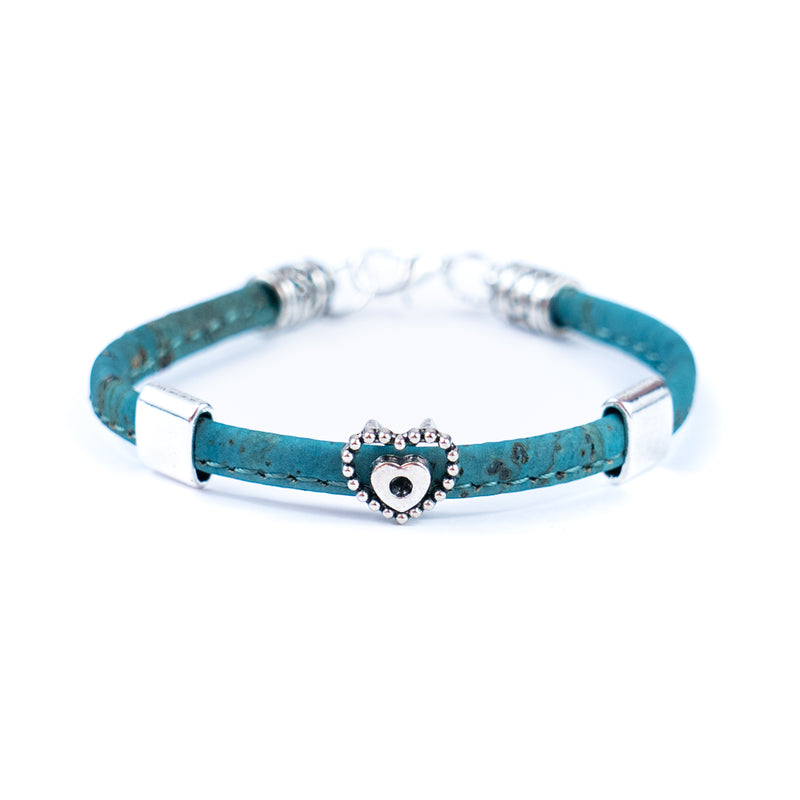 5mm flat Colored cork line and alloy hardware handmade women&